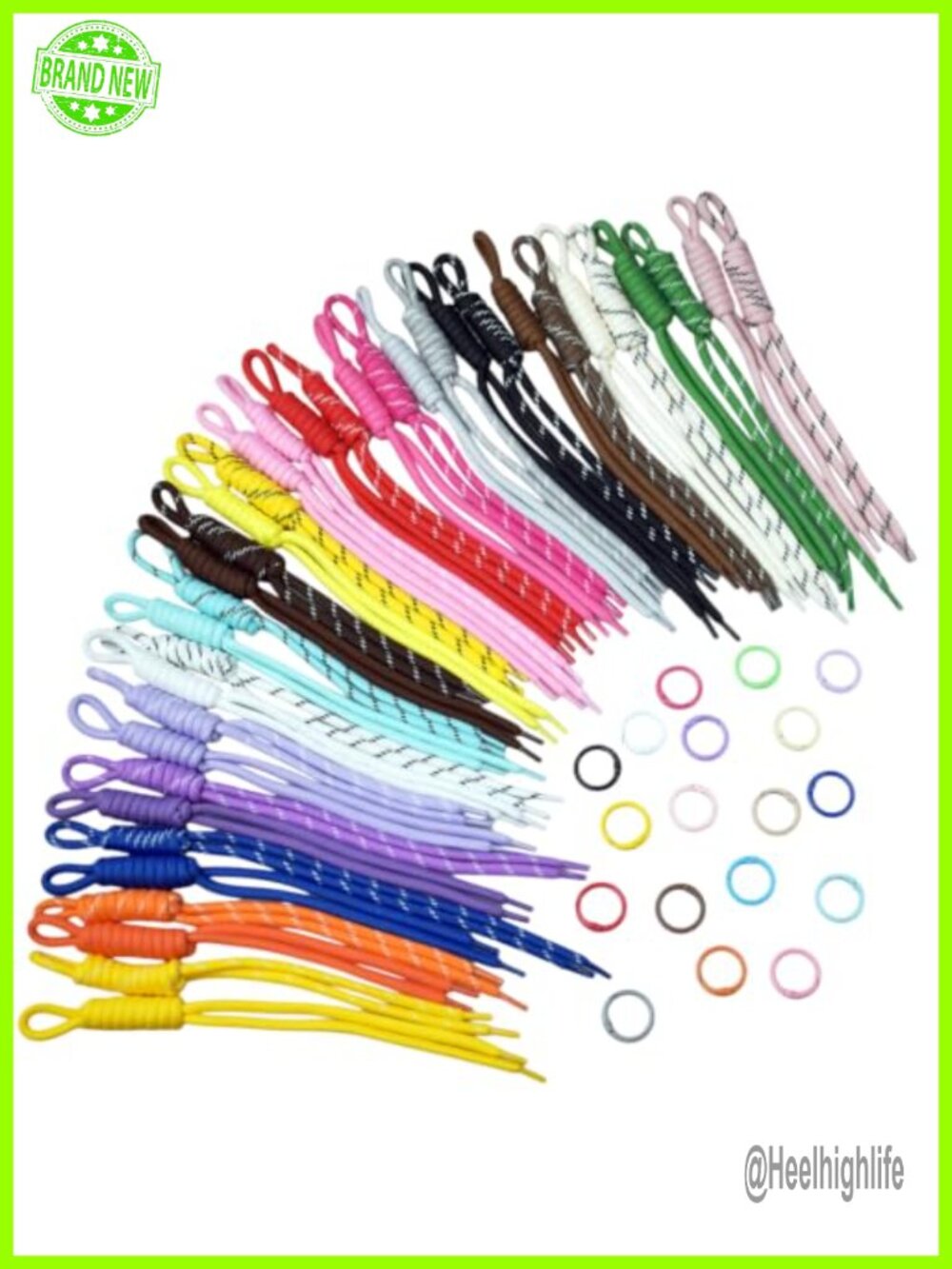 Paracord Keychain Rope Set 54PC Nylon Bag Charms Keyrings DIY